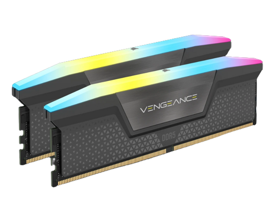 זכרון לנייח CORSAIR Vengeance RGB 32GB 2x16GB DDR5 5600 C40