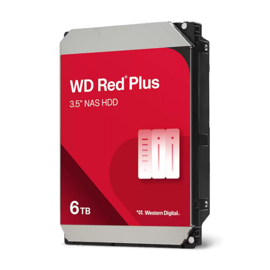 דיסק פנימי WD Red Plus 6TB NAS HDD 3.5 5400RPM SATA III