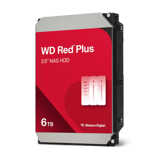 דיסק פנימי WD Red Plus 6TB NAS HDD 3.5 5400RPM SATA III