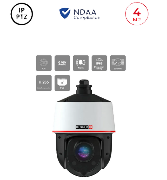 מצלמת IP ממונעת כולל זרוע PTZ POE 4MP )Provision Z4-25IPEN-4(IR