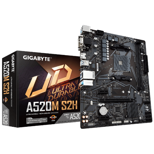 לוח אם למעבדי Gigabyte A520M S2H 1.3 VGA DVI HDMI AM4 AMD