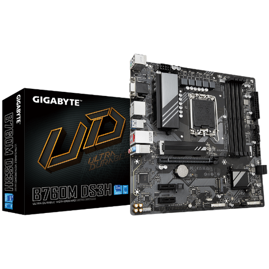 לוח Gigabyte B760M DS3H DDR5 LGA1700 MultiviewX4 Micro-Atx