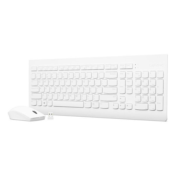 סט מקלדת ועכבר אלחוטי Lenovo 510 לבן עברית/אנגלית