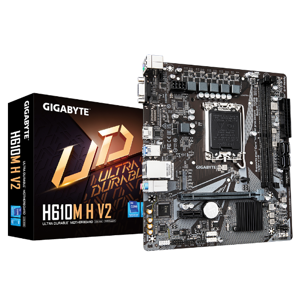 לוח אם Gigabyte H610M H V2 DDR5 mATX LGA1700 VGA HDMI