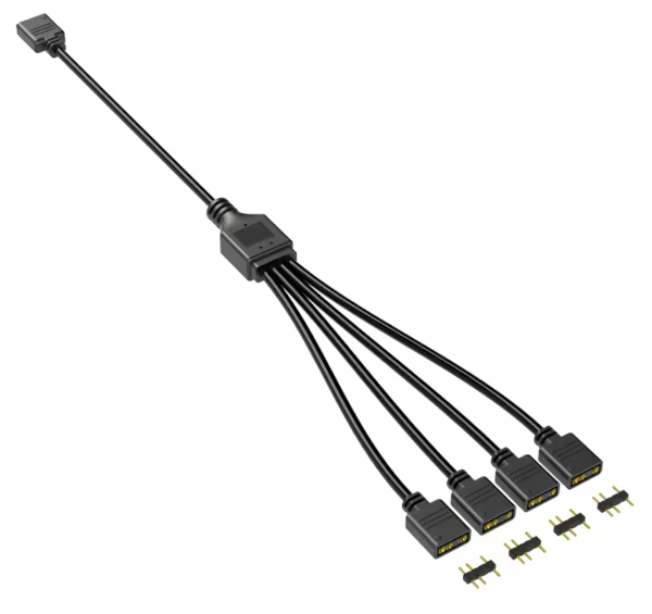 מפצל שחור מ1-ל4 ARGB