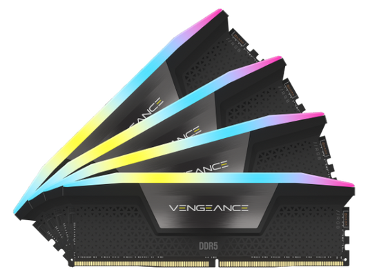 ז. לנייח CORSAIR VENGEANCE RGB 64GB 4x16GB DDR5 6200MHz C32